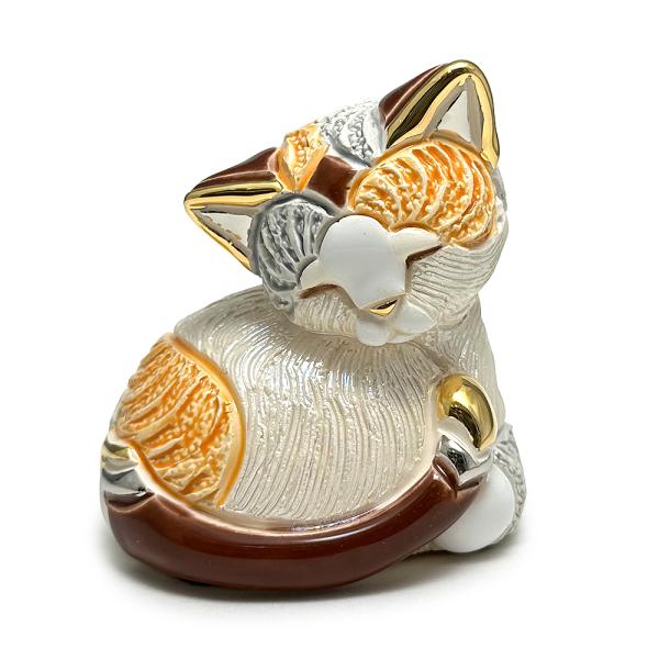 置物 ネコ ねこ 猫  陶器 送料無料 F464