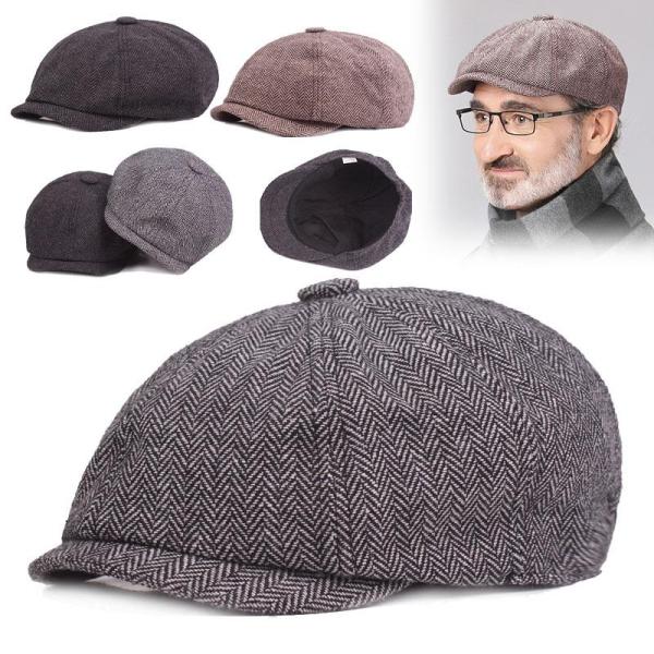 【特価】キャスケット ハンチング帽 ヘリンボーン ニュースボーイ キャップ 帽子 オールシーズン メ...