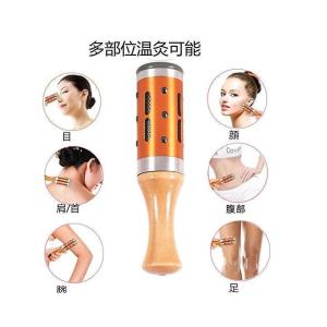 EK- 温灸器 温灸棒 艾器 棒灸器 灸器 温灸 °回転可能 ローラー式 ハンディタイプ ゴールド