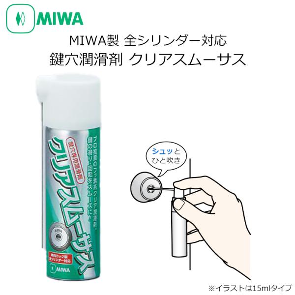 鍵穴専用スプレー 潤滑剤 メンテナンス 回りにくいカギに クリーナー MIWA 美和ロック 玄関 潤...