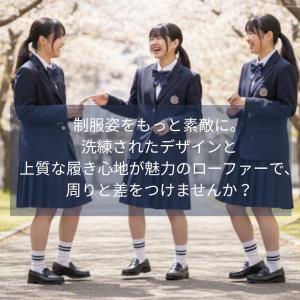 ローファー 学生 レディース 合皮 3E 高校...の詳細画像1