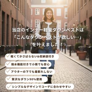 ダウンベスト レディース インナーベスト 薄手...の詳細画像1