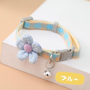 猫 首輪 子猫 子犬 パピー チェック柄 お花...の詳細画像3