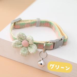 猫 首輪 子猫 子犬 パピー チェック柄 お花...の詳細画像4