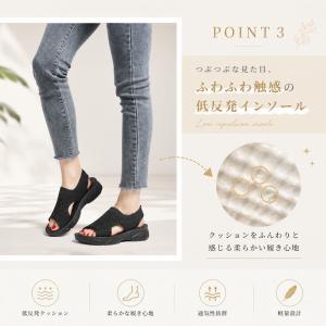 サンダル レディース スリッポン サボサンダル...の詳細画像3