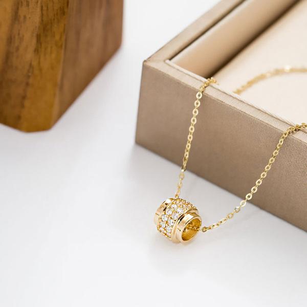 チェーン ネックレス ストーン レディース K18 チェーン ゴールド シルバー 18金 金属アレル...