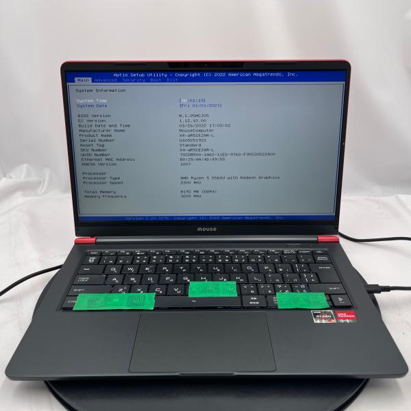 ★キー破損/ジャンク★ マウスコンピューター Mouse X4-R5 [Ryzen5-5560U 8...