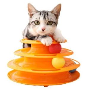 キャットボールタワー　猫 おもちゃ 玩具　ストレス解消　ペット用品