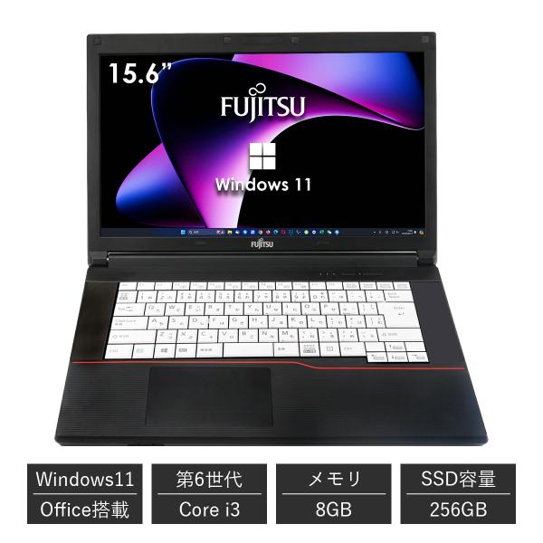 Win11搭載 中古ノートパソコン15.6型 office付 初心者向け 富士通A576HD 第6世...