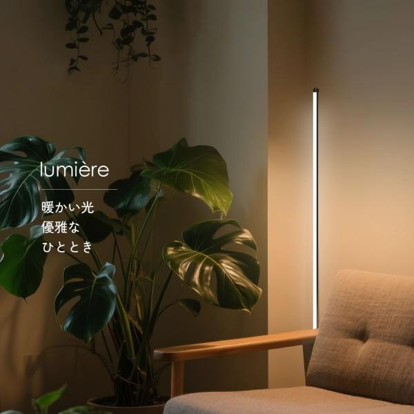 北欧風スタンドライト フロアライト 安い 木 省エネLED スリムライト 間接照明 高さ160cm ...