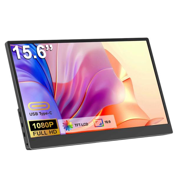 モバイル液晶モニター15.6型 非光沢IPSパネル 1920x1080FHD169 USB Type...
