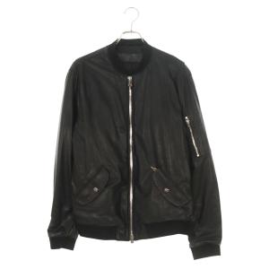クロムハーツ サイズ:L UNCLESLAMV2 LTHR MA1ボンバーレザーレザージャケット 中古 SS07