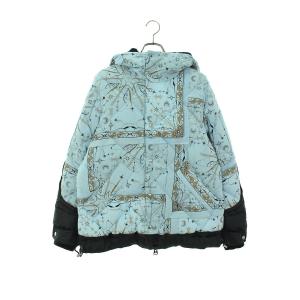 サカイ Sacai 20AW 20-02332M BANDANA PRINT JACKET サイズ:1 Dr.Wooバンダナエコダウンジャケットブルゾン 中古 BS99｜rinkan