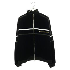 クロムハーツ サイズ:L VELVET TRACKSUIT JACKET ロゴ刺繍ベロアトラックジップブルゾン 中古 SS13