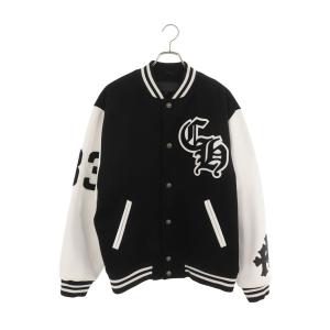 クロムハーツ サイズ:L VARSITY 33クロスパッチレザースリーブスタジャンブルゾン 中古 SJ02