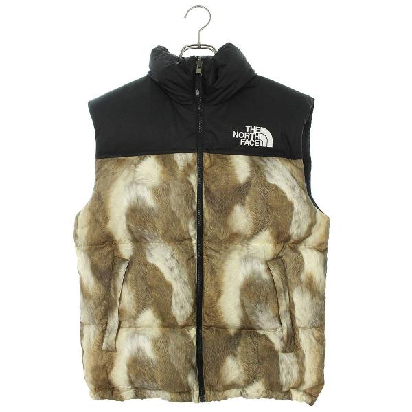 シュプリーム SUPREME ノースフェイス 13AW Fur Print Nuptse Vest ...