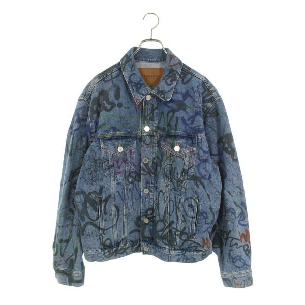 ヴェトモン デニムジャケット サイズ:M UE51JA940B 総柄グラフィティデニムジャケット 中...