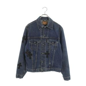 クロムハーツ デニムジャケット サイズ:S クロスパッチ付クロスボールボタンデニムジャケット 中古 SJ02