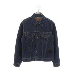 クロムハーツ サイズ:S クロスパッチ付クロスボールボタンデニムジャケット 中古 SJ02