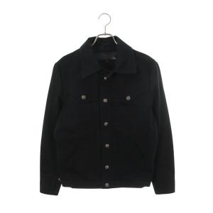 クロムハーツ サイズ:XS CLASSIC JEAN クラシックジーン 袖フローラルレザーパッチクロスボールボタンデニムジャケット 中古 SS13