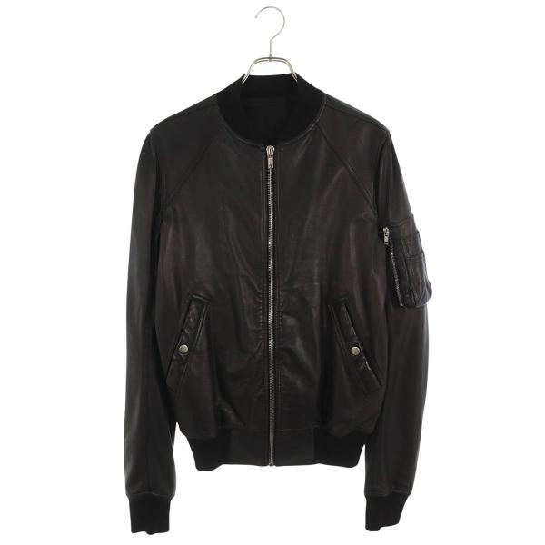 リックオウエンス サイズ:50 RU17F8775-LN フライトボンバーレザージャケット 中古 B...