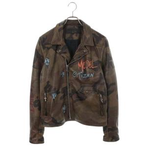クロムハーツ サイズ:M CRETIN LTHR クリティンレザー キルティングデザインライダースレザージャケット 中古 SS13