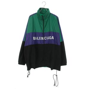 バレンシアガ BALENCIAGA 534317 TBO12 サイズ:50 ロゴプリントポプリンシャツブルゾン 中古 SB01｜rinkan