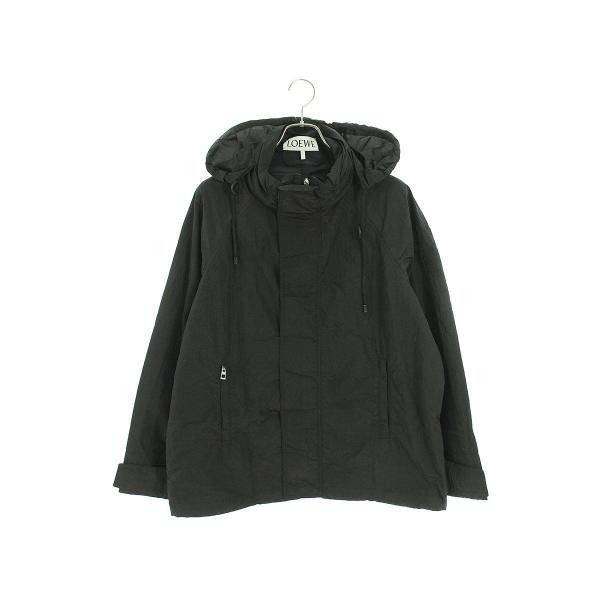 ロエベ LOEWE 22AW HOODED TEXTURED NYLON PARKA/H526Y02...