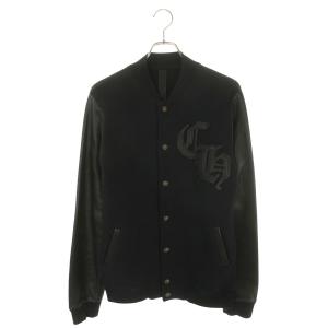 クロムハーツ ブルゾン サイズ:M JKT GRP NOT BOMBER CHワッペンレザー切り替えスタジャンブルゾン 中古 OK15