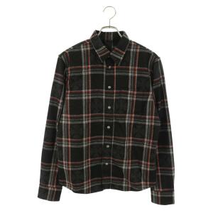 クロムハーツ サイズ:S WORK DOG ワークドッグ クロスボールボタンチェックカシミアシャツブルゾン 中古 SJ02
