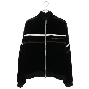 クロムハーツ サイズ:M VELVET TRACKSUIT JACKET ロゴ刺繍ベロアトラックジップブルゾン 中古 SS07