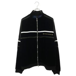 クロムハーツ サイズ:XL VELVET TRACKSUIT JACKET ロゴ刺繍ベロアトラックジップブルゾン 中古 SS13