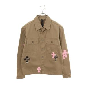 クロムハーツ サイズ:M WORK DOG クロスパッチ付きクロスボールシャツジャケット 中古 SJ02