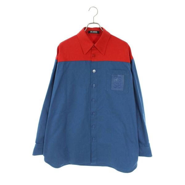 ラフシモンズ RAF SIMONS 22AW bicolor denim shirts サイズ:S ...