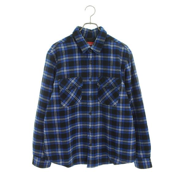 シュプリーム SUPREME 19AW Arc logo Quilted Flannel Shirt...