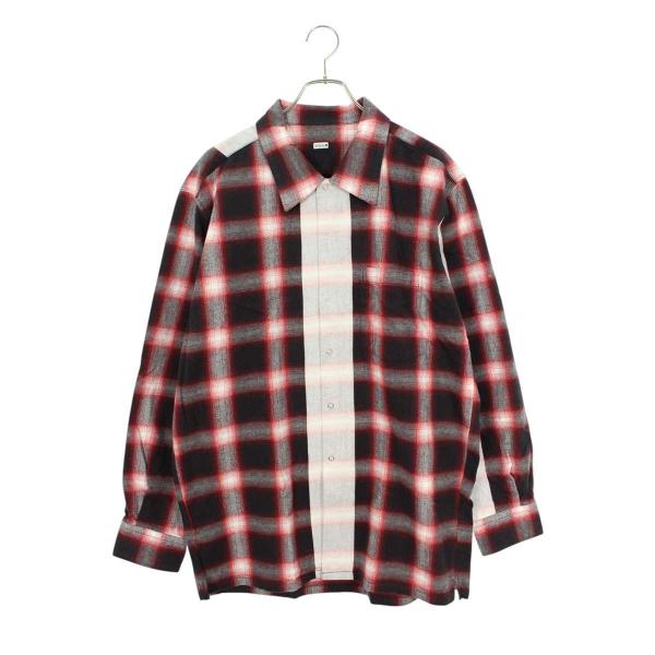 シークエル 長袖シャツ サイズ:XL 23AW SQ-23AW-SH-03 ラインデザインチェック長...