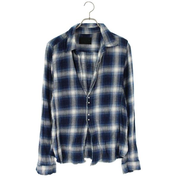 ジュンハシモト サイズ:3 WRINKLE CHECK SHIRT 1041710008 シワ加工フ...