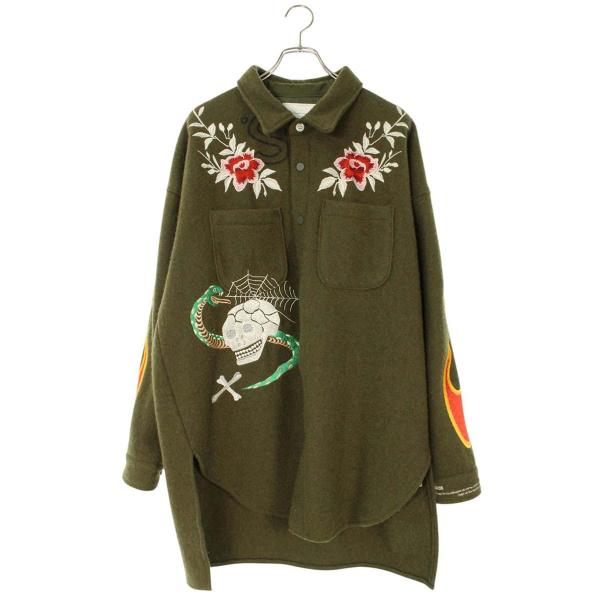 レディメイド サイズ:1 OVERSIZE SHIRT 刺繍デザインオーバーサイズ長袖シャツ 中古 ...