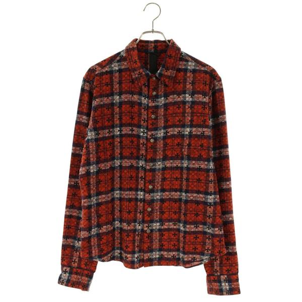クロムハーツ 長袖シャツ サイズ:M LOOSEENDS LS ルーズエンド 袖クロスパッチクロスボ...