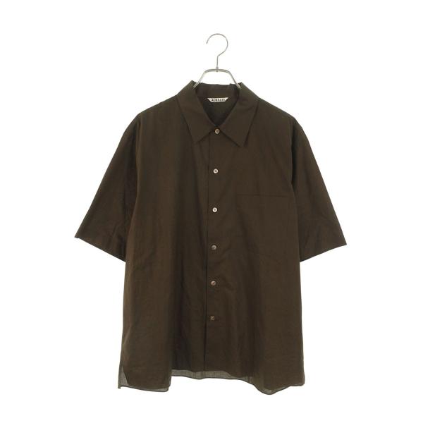 オーラリー サイズ:5 25SS WASHED FINX TYPEWRITER OPEN COLLA...