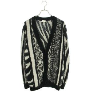 SAINT LAURENT サンローラン フード付き ニットカーディガン ラメ
