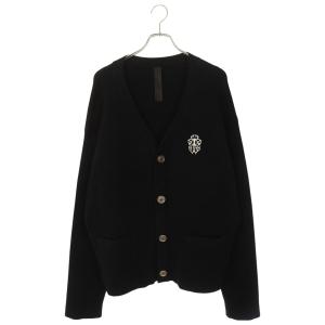 クロムハーツ サイズ:XL SWTR U REGULATOR CARDI ニットサーマルカシミアヴァインダガー刺繍カーディガン 中古 FK04