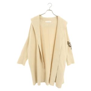 クロムハーツ サイズ:SML/MED MON TUES THURS ハラコパッチラベル付きコットンガウンロングカーディガン 中古 SS07