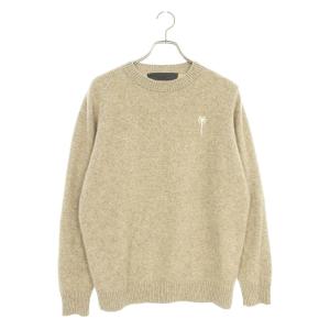 ルシアンペラフィネ スカル インターシャ カシミヤ100%ニット グレー ルシアンペラフィネ スカル インターシャ カシミヤ100%ニット グレー