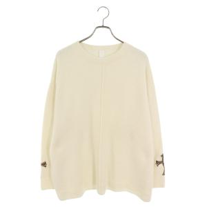 クロムハーツ サイズ:S VネックカシミヤCHプラスパッチニット 中古 SJ02 CHROME HEARTS（クロムハーツ） ニット サイズ:S VネックカシミヤCH