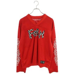 クロムハーツ Chrome Hearts PPO MESH WARM UP JERSEY サイズ:S MATTY BOY FORMプリントメッシュ長袖カットソー 中古 FK04