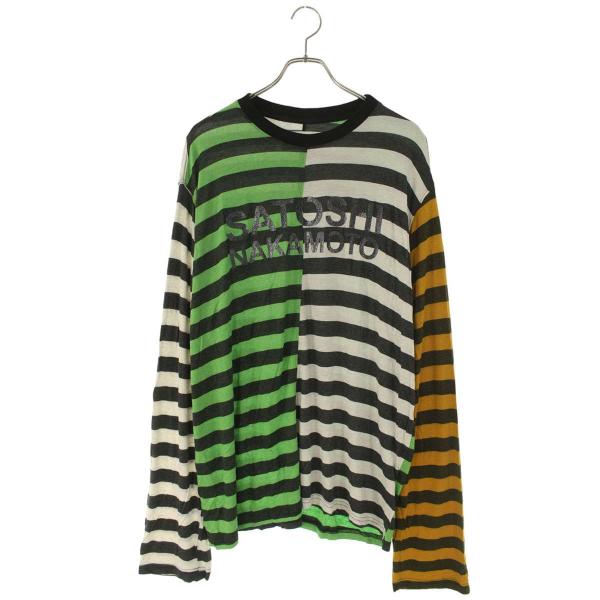 サトシナカモト サイズ:XL マルチボーダー長袖カットソー 中古 SB01