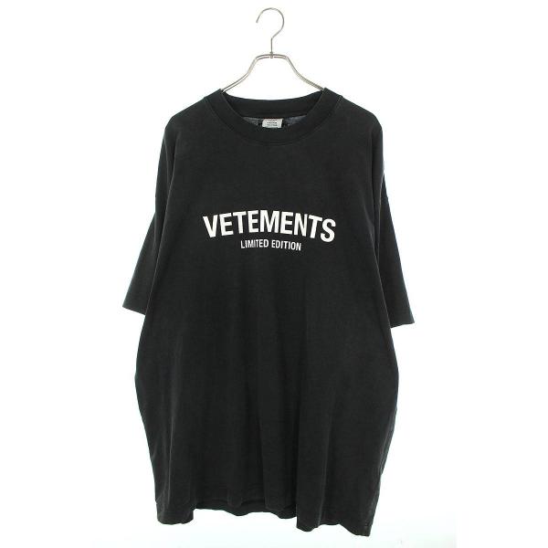 ヴェトモン VETEMENTS UE63TR720X サイズ:L ロゴデザインTシャツ 中古 SB0...