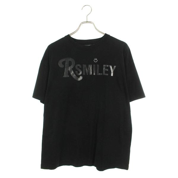 ラフシモンズ RAF SIMONS 224-M121 サイズ:S RSMILEYプリントTシャツ 中...