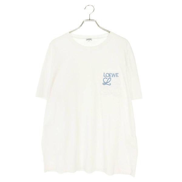ロエベ LOEWE H526Y22X99 サイズ:XL アナグラム刺繍Tシャツ 中古 OM10